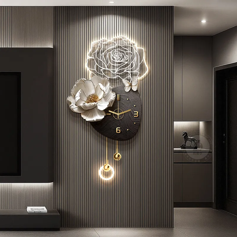 Nordic Fashion Wall Watch Living Room Aesthetic Design Creative Xenomorph Clock Wall Silent Digital Reloj Pared Home Decoration