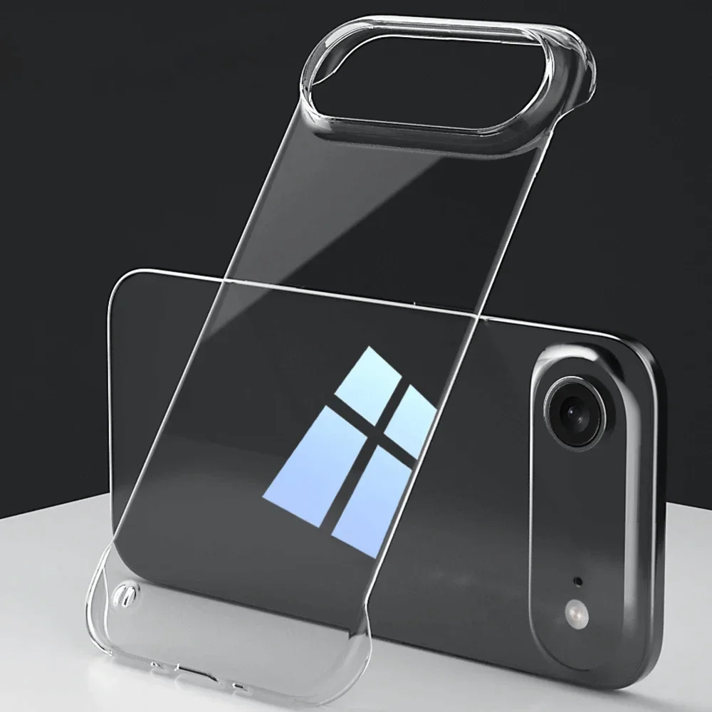 Rahmenlose, schlanke, durchsichtige PC-Hartschale für iPhone 17 Pro Max Air 16E 16 Pro MAX, transparente Rückseite, ultradünne Schale