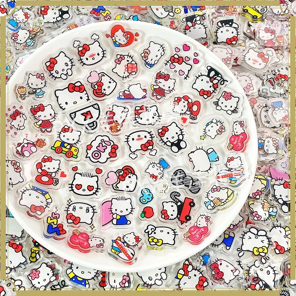 2cm 미니 헬로키티 아크릴 보드 DIY 냉장고 자석, 휴대폰 케이스 재료, 애니메이션 만화 선물 및 장난감 100개 썸네일 5