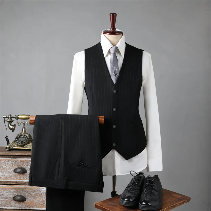 

10347 Men's suit groom wedding dress business slim