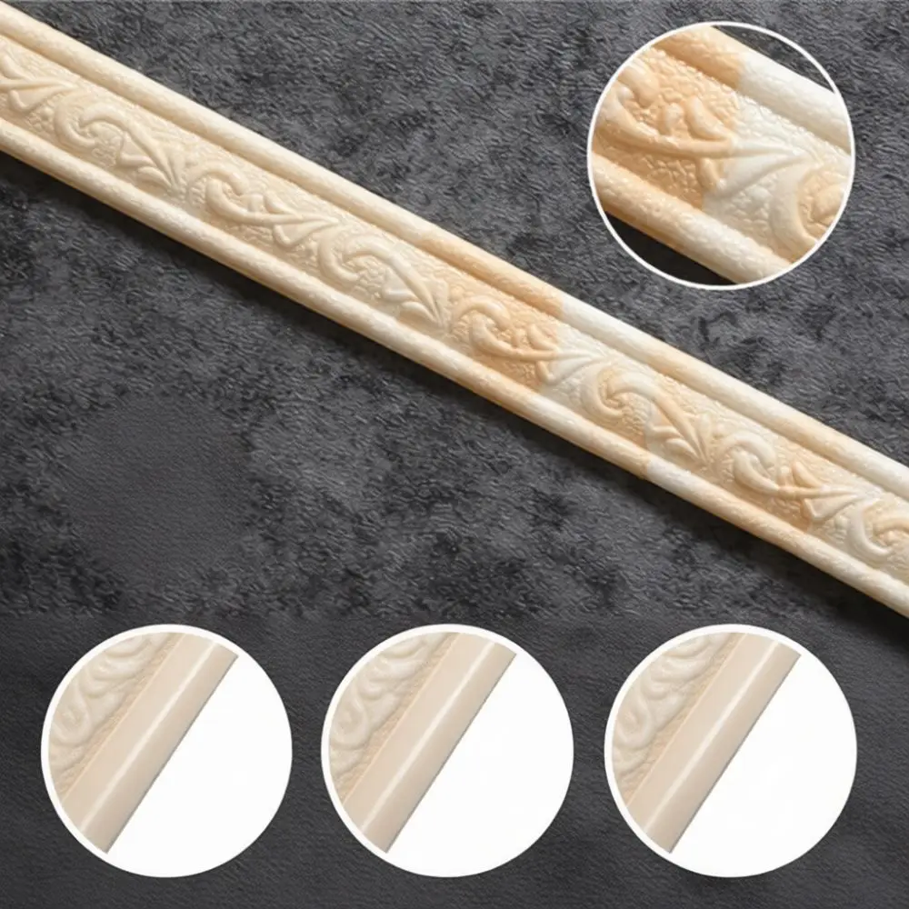 Flexible Foam Molding Trim Wall Border Sticker Waterproof Decorative Edge Strip For Baby Nursery Ceiling Baseboard DIY
