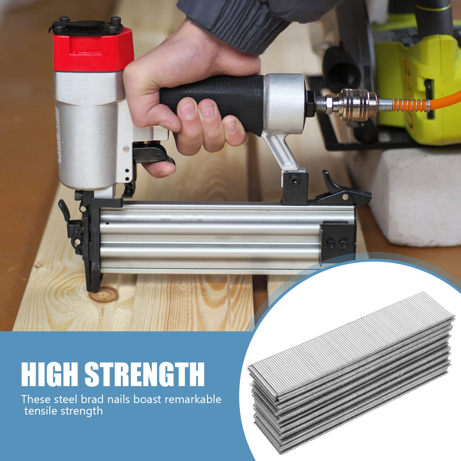 

5000pcs Woodworking For Molding Trim Silver Gauge Nails Fasteners Finish Nails Furniture Assembly Straight Nail Pins Steel