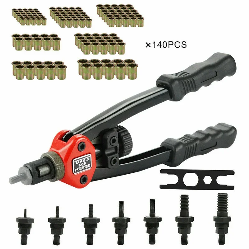 

M3 - M12 Nuts Riveting Tool Set Hand Blind Riveter Hand Riveter Rivet Gun Manual Mandrels Threaded Rivet Machine