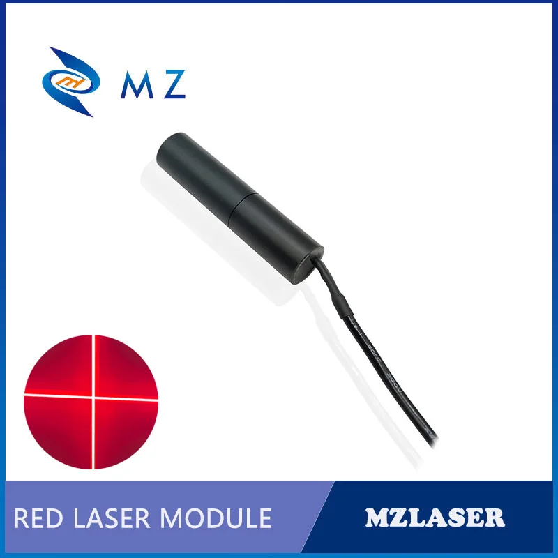 Red Cross Laser Diode Module 650nm D16mm Industrial Grade Compact with 5V Adapter Supply 10mw-100mw Options