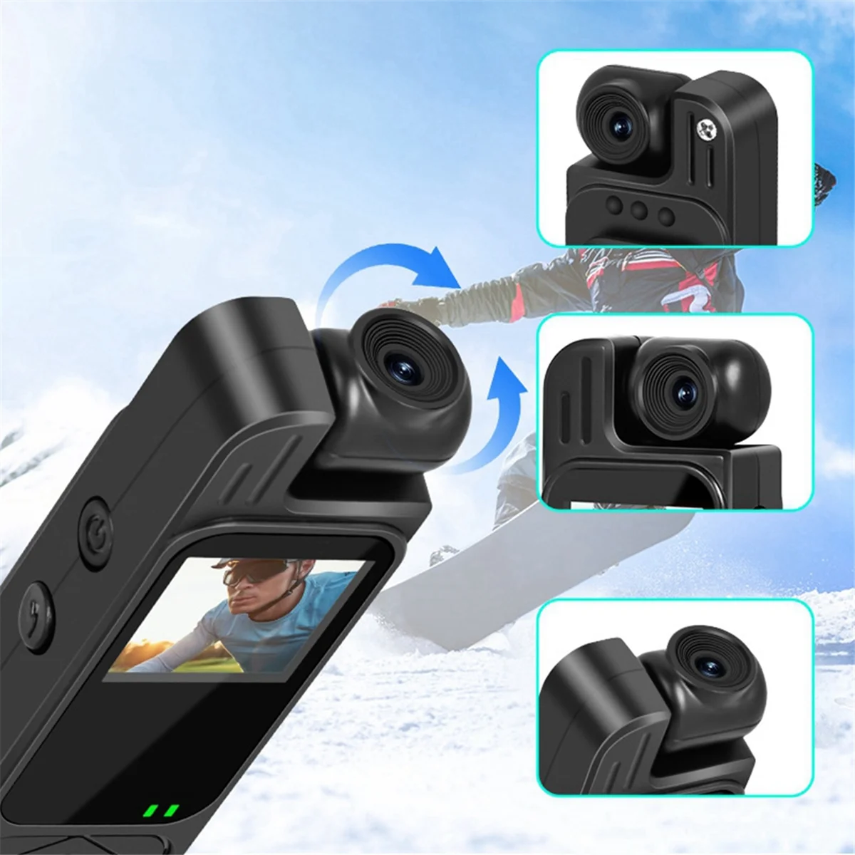 A49T 1080P HD Mini Camera Portable Digital Video Recorder Body Camera with Infrared Night Vision Compact Sports DV Camcorder