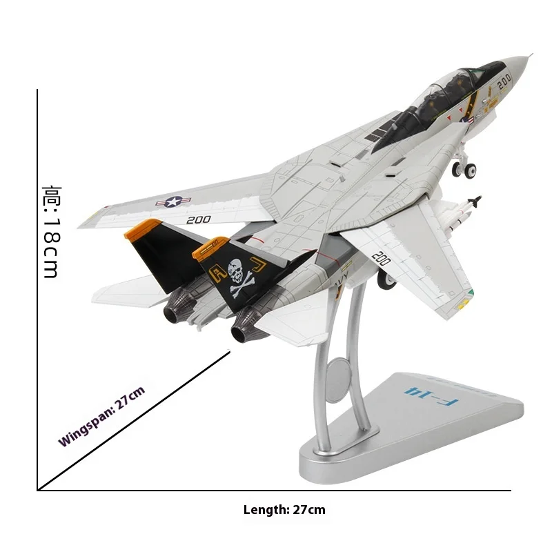 

Новый 1:72 полномасштабный истребитель F14 Tomcat, модель самолета из сплава 27 см, военная сборная игрушечная машина, коллекционные украшения модели, праздничные подарки