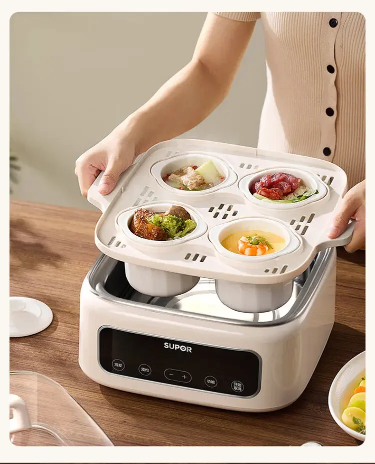 bird's nest electric steamer is fully automatic, and stew soup can be reserved,Supor electric stew pot stews porridge