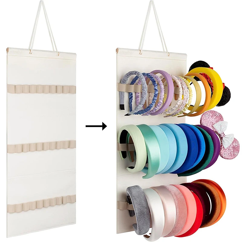 Felt Headbands Organizer Hanging Wall Headband Holder For Women Girls Hair Bow Storage Hairpins Hair Accessories Display Stand