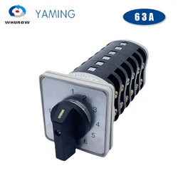 10 Position KDHC-63/6*10 Rotary Cam Switch 6 Poles 63A 24 Terminals Welder For Bx6 Welding Machine Control Manufacturer