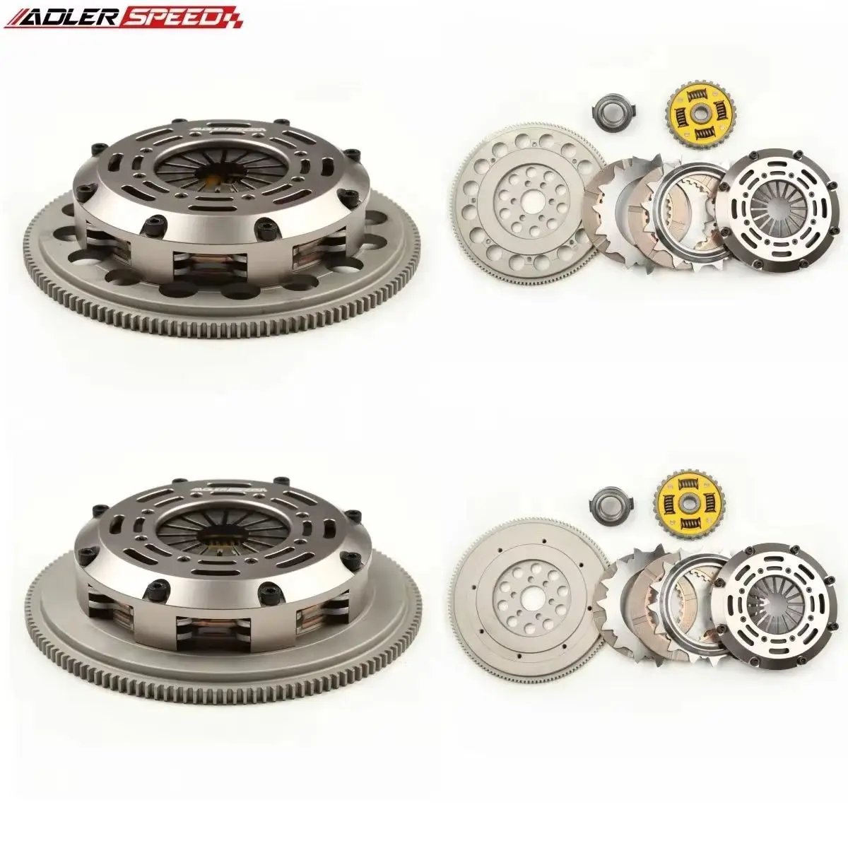 Kit de Embrague de Doble Disco ADLERSPEED de 7.25 Pulgadas (185 mm) para Carreras y Uso Diario, Peso Medio/Peso Estándar, para AUDI A4 1.8T B5 B6 de 1997-2005