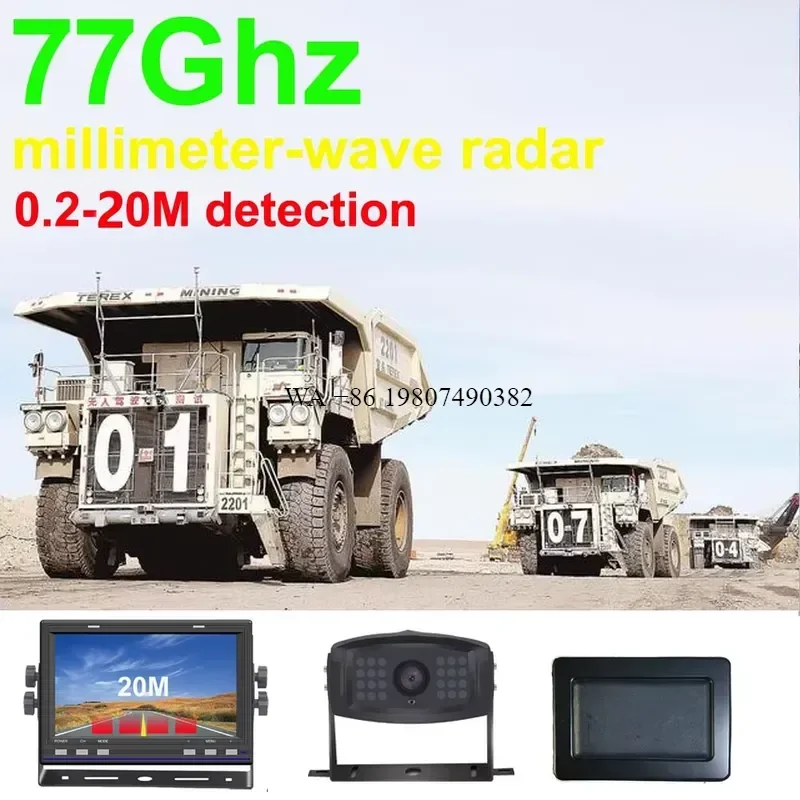 wmwmnu for 77GHz Millimeter Wave Parking Sensor 0.2-20M Detection Range with 7inch AHD1080P DVR Inbuilt Dual Backup