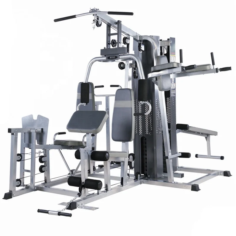 

Gym Equipment 5 Station Mutli Function Station Adjustable Bench Comprehensive Trainer Gym Fitness Exercise Machine