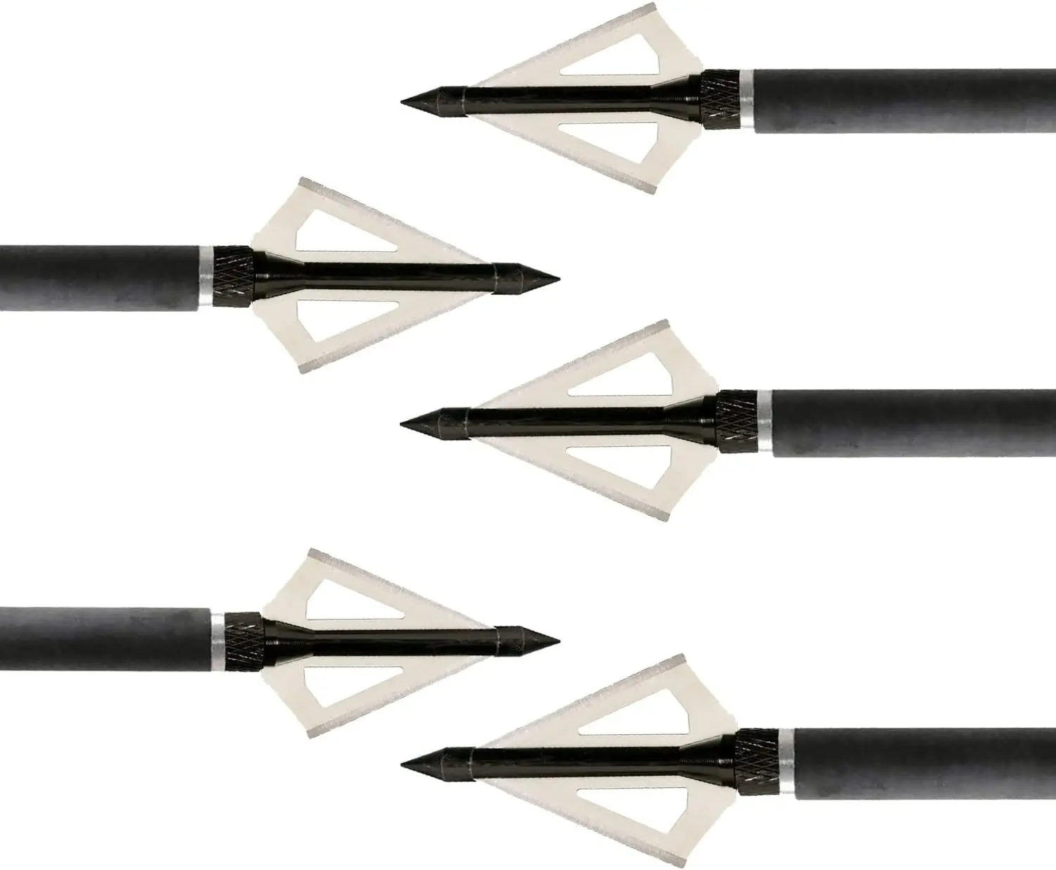 Caccia Broadhead 100 Grano Lama da taglio Punte per testa di freccia Tiro con l\'arco Punta di freccia per arco composto Arco ricurvo Tiro 6 pezzi