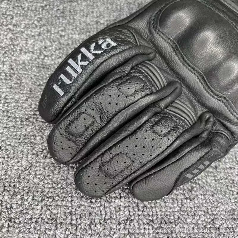 Spring Summer Men\'s Moto Equipment Rukka Hero 2.0 Motorcycle Outdoor Riding Gloves Motorcycle Goat Leather Glove Touch Screen CE