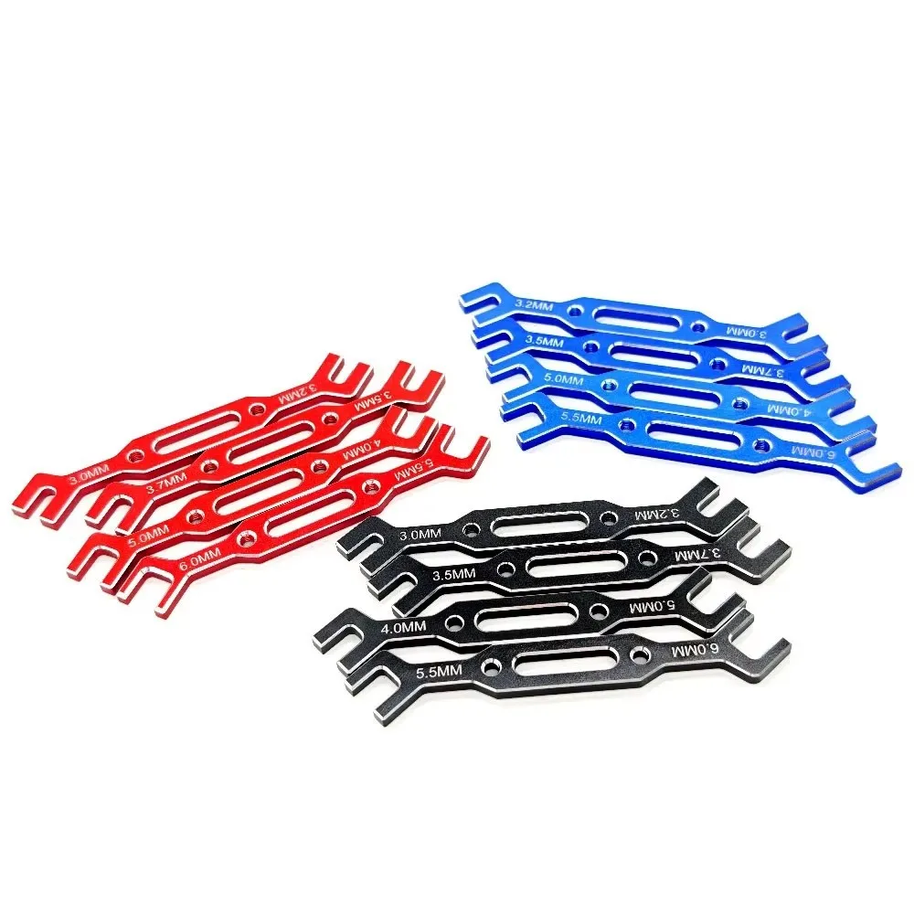 4개 세트 렌치 3/3.2/3.5/3.7/4/5/5.5/6mm 턴버클 너트 볼 엔드 조인트 리무버 유니버설 툴 RC 자동차 드론 보트용
