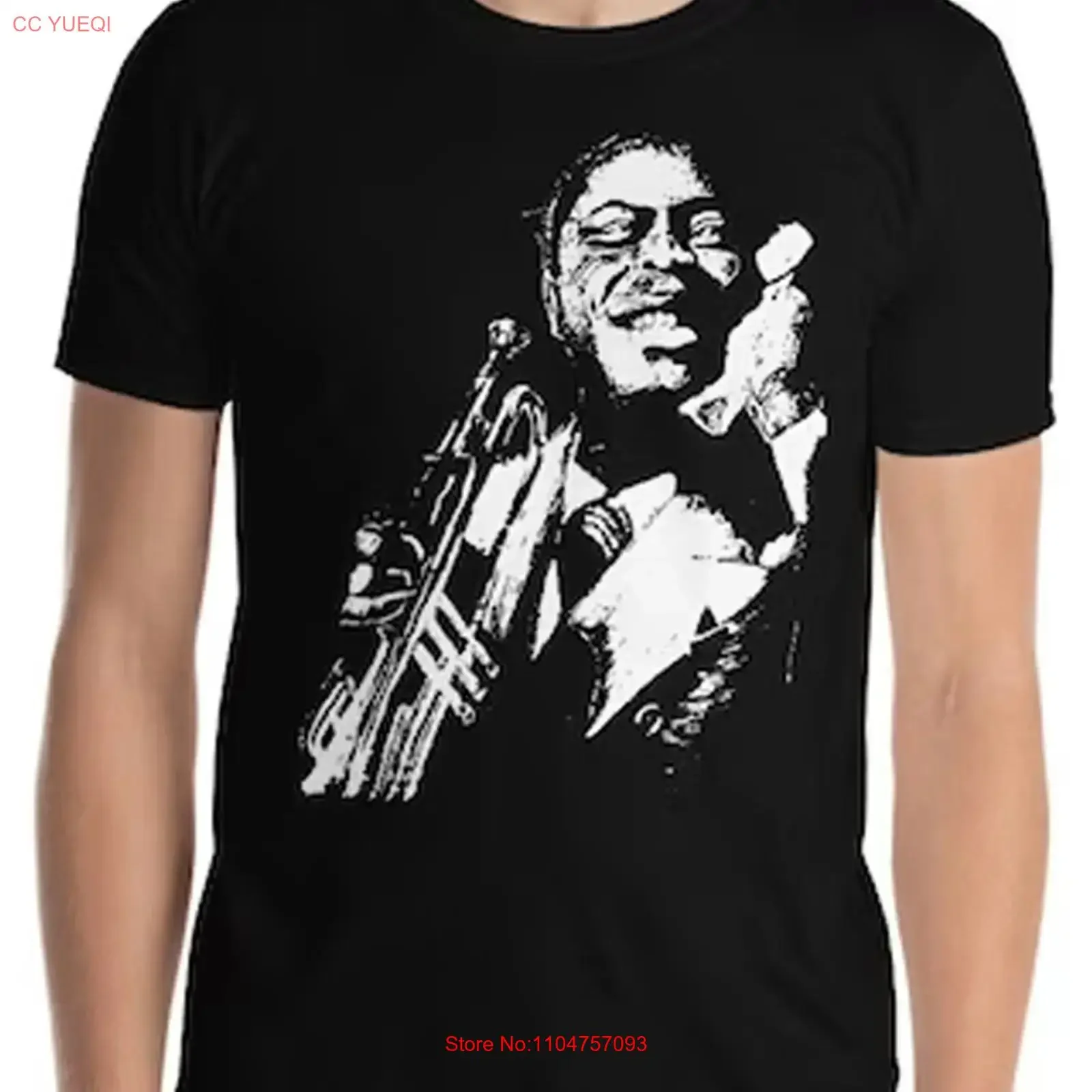 HOT NEW Louis Armstrong black T shirt short sleeve All sizes XZ725 vintage Washed Soft homme Casual Slightly fashion