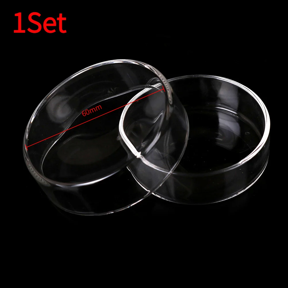 1Set New 60mm Glass Tissue Petri Dish Culture Dish Culture P