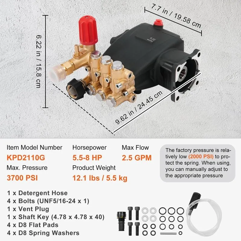 Pressure Washer Pump, 3/4
