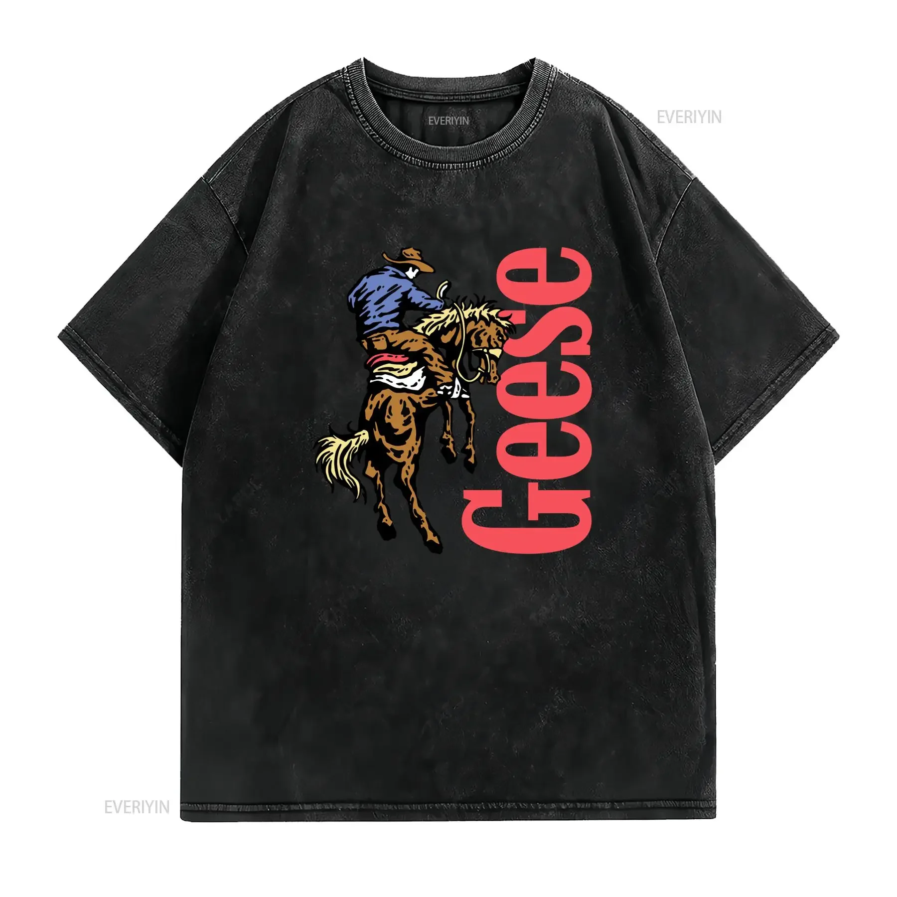 Camiseta Geese Band Country Cowboy para fan tallas S a 3XL imagen Ll384 vintage Washed Casual Unisex Versatile fashion Stylish