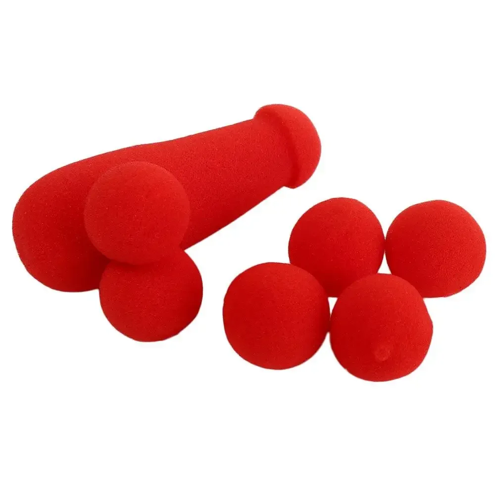 1 Set Small Sponge Brother Magic Tricks 4pcs Red Sponge Balls Funny Gadgets Street Stage Close Up Magic Tricks Magician Joke