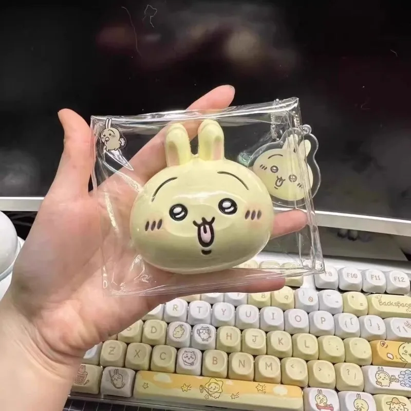 Anime Cartoon Kawaii New Chiikawa Hachiware Usagi Rebound Unzip Toy Feel Cream Imitation Silicone Decompress Food Grade Artifact