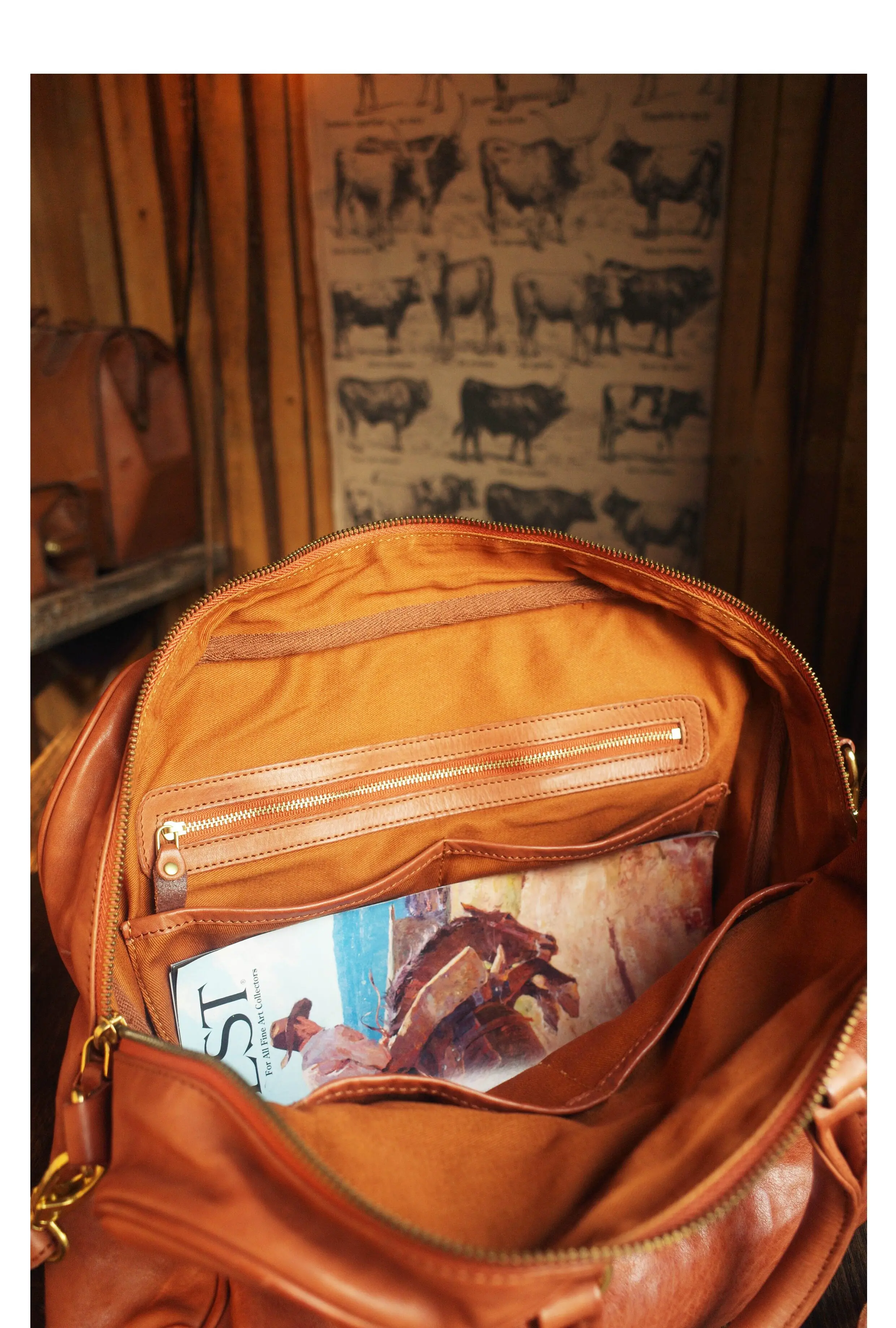 PNDME Business schlichte, pflanzlich gegerbte Rindsleder-Damen-Aktentasche, lässige Reise-Luxus-Handtasche aus echtem Leder für Laptops. – Detail 23