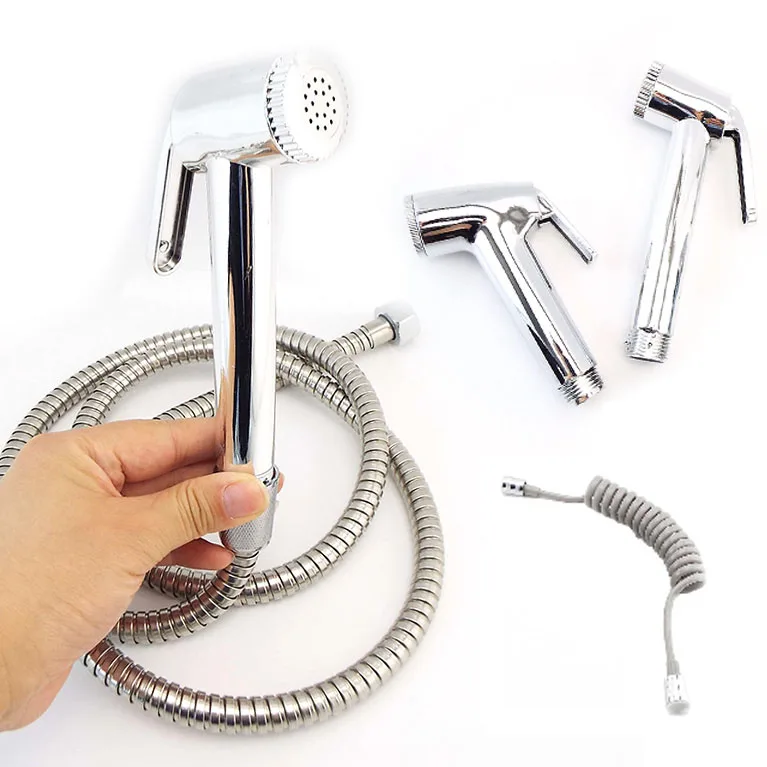 2 types ABS Toilet Bathroom Hand Held Bidet Anal Shower Sprayer Head Spray spring water Hose ass clean tube home Tap O1