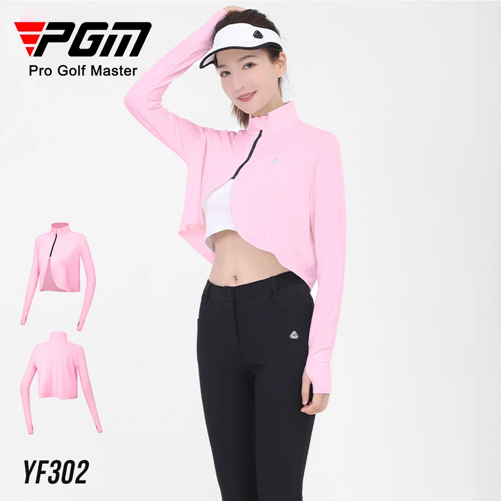 

PGM Golf Sunscreen Clothes Summer Women's Ice Silk Sunscreen Long Sleeve Shirt Quick drying Sportswear Golf Shirt Breathable