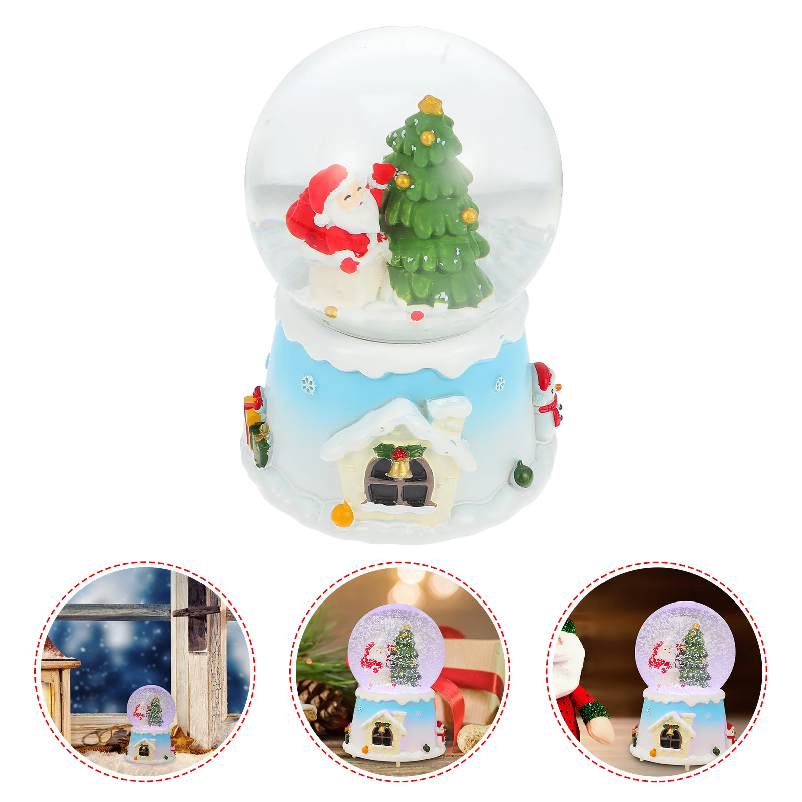 

Music Box Desktop Adornment Xmas Crystal Ball Decorative Snow Globe Christmas Ornament