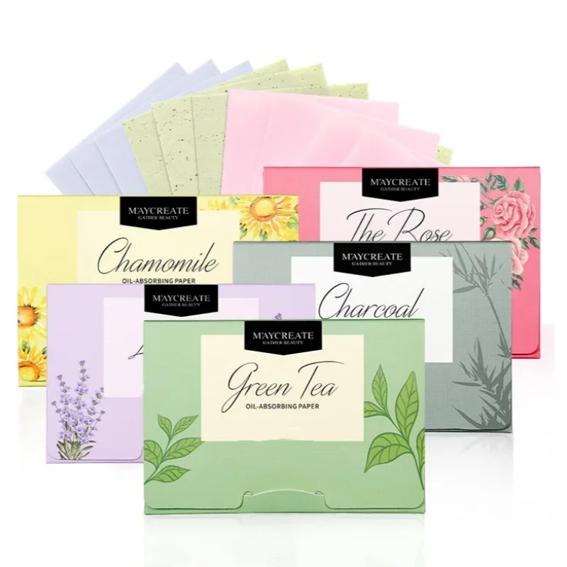 100pcs Facial Oil Blotting Sheets Facial Oil Absorbing Paper Oil Control Wipes Paper Face Cleansing Sheets Makeup Cosmetic Tools