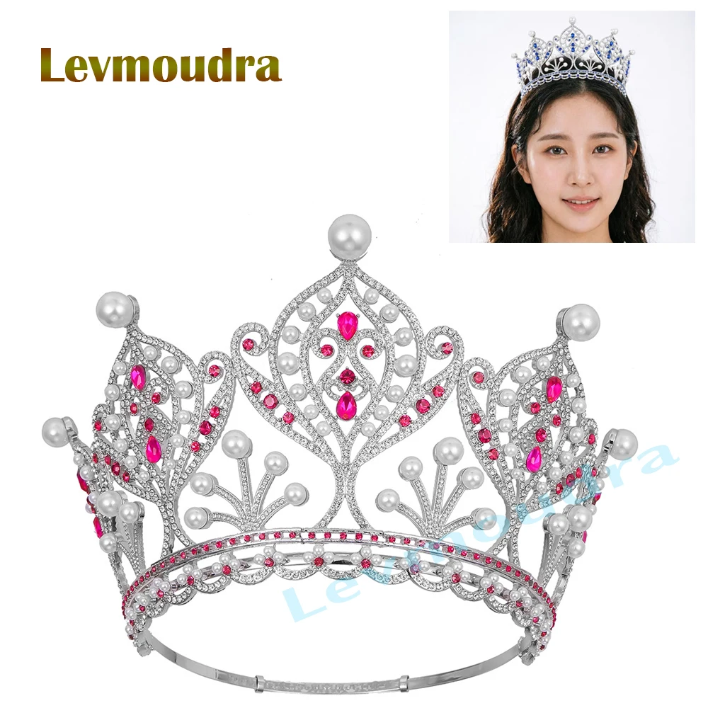 

Levmoudra Crystal Wedding Crown Rhinestone Headband Princess Pageant Party Tiaras Bridal Wedding Accessories