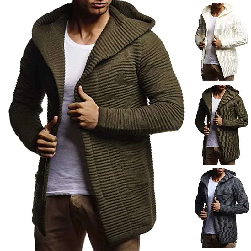

Мужской теплый кардиган с длинным рукавом, свитер в европейском и американском стиле, Осень-зима 2023