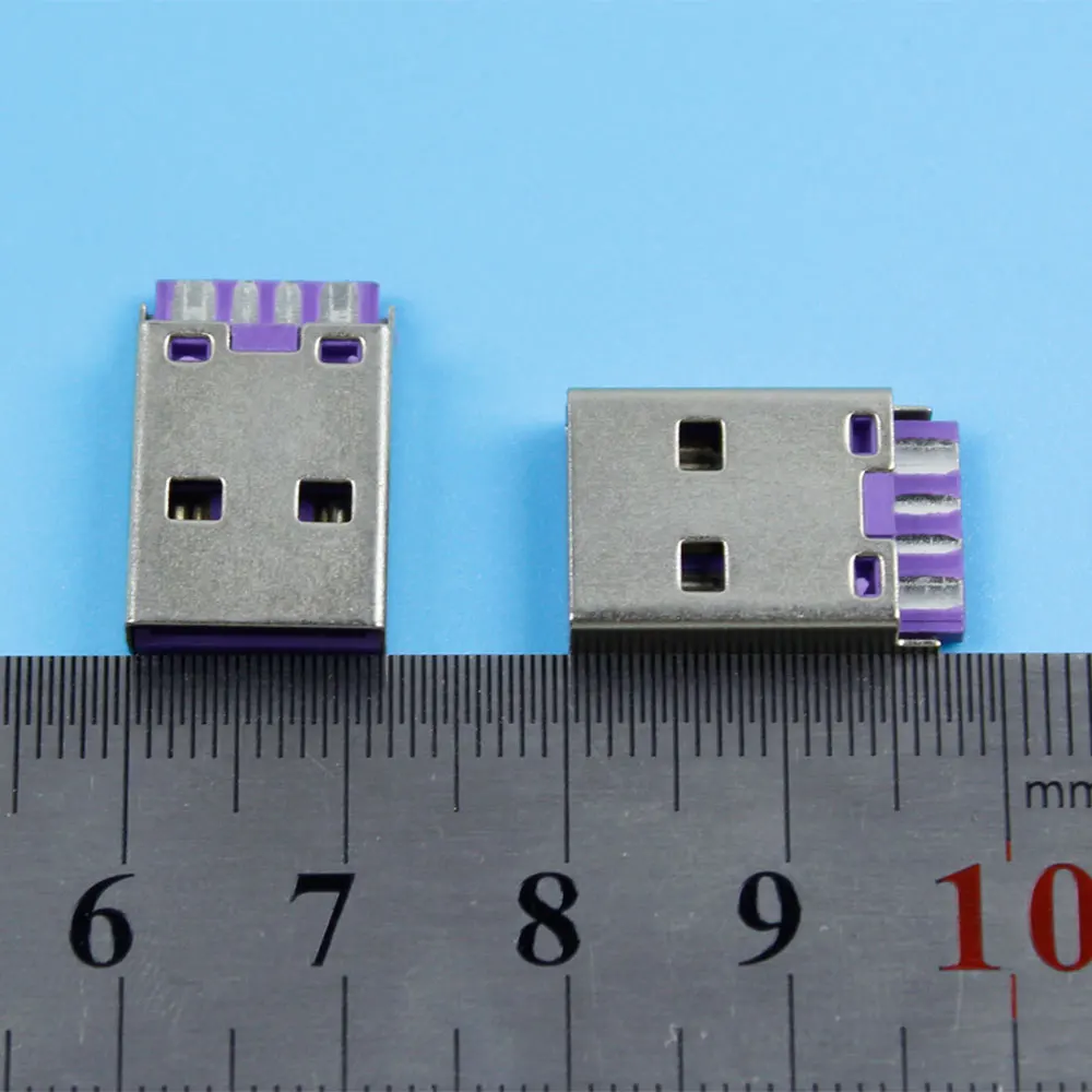 2.0 male wire type high current USB-A plug connector 4Pin short body wire type 5A fast charging and flash charging