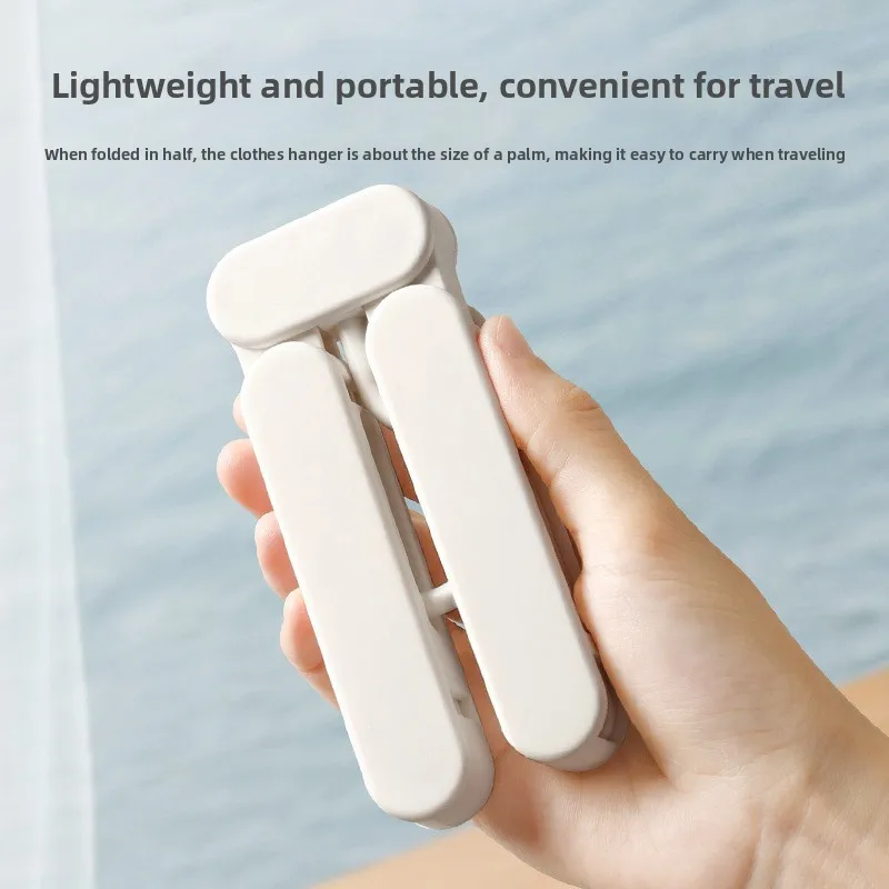 Foldable Travel Hanger with Non-Slip Thick Design and Windproof Clips for Home and Business Trip and Travel Use
