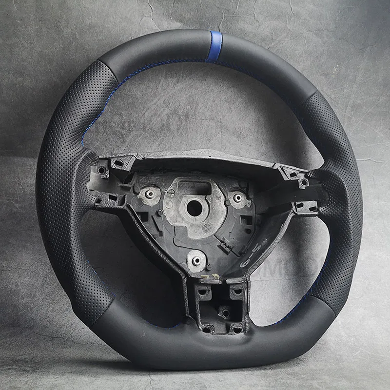 For VAUXHALL OPEL ASTRA H III VXR Flat bottom Leather Steering wheel