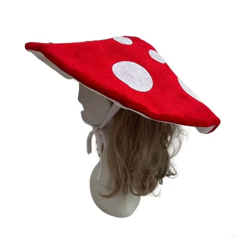 H9ec Eye Cashing Mushroom Plush Hat لالتزامات زي غير رسمية ، قبعة صور