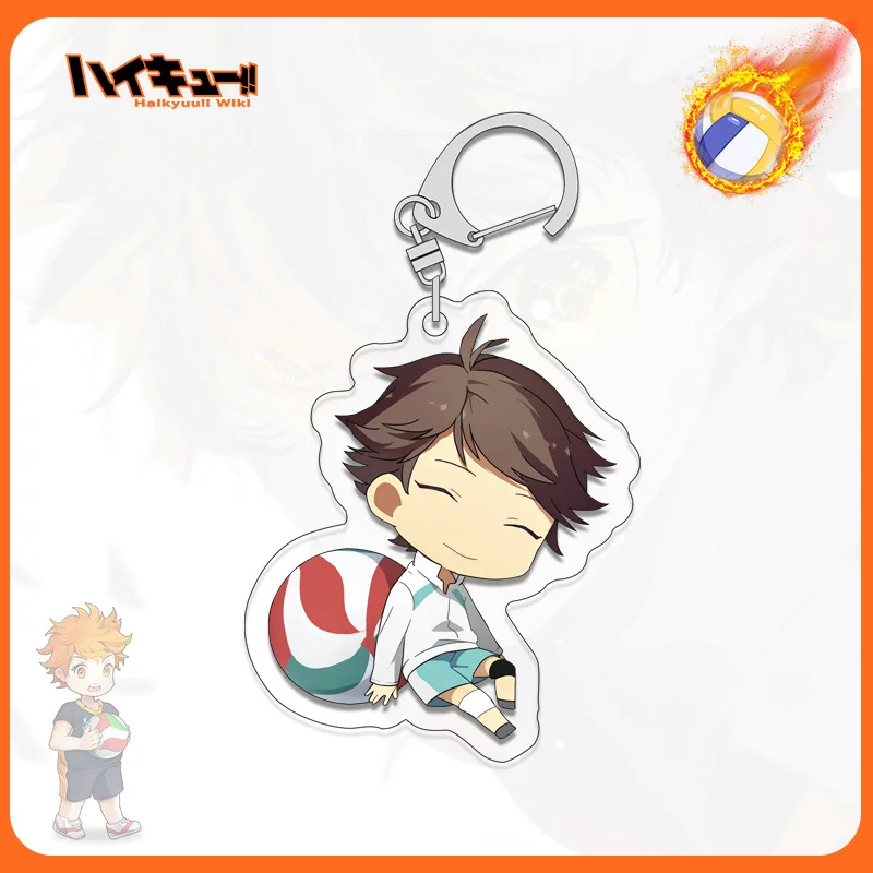 Volleyball Anime Acrylic Key Chains Shoyo Tobio Kageyama Kei Tsukishima Kotaro Bokuto Fashion Jewelry Pendant for Birthday Gifts