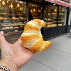 PU Simulation Croissant Realistic Bread Models European Alkaline Bread Decoration Ornaments Food Fake Toys Cake Home Display