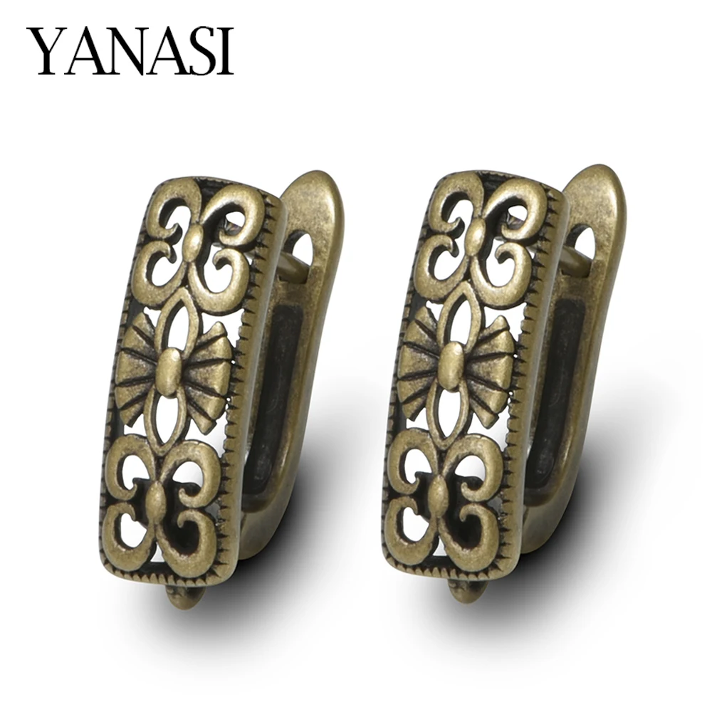 1 Par de Ganchos para Brincos em Latão com Revestimento de Bronze Antigo/Ouro 18K para DIY, Suprimentos para Fabricação de Joias Femininas. O gancho é destacável.