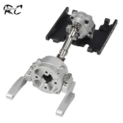 Front Motor Planetary Gearbox Transfer Case Skid Plate Transmission Set for 1/10 RC Car Crawler SCX10 II 90046 Chassis Upgrade