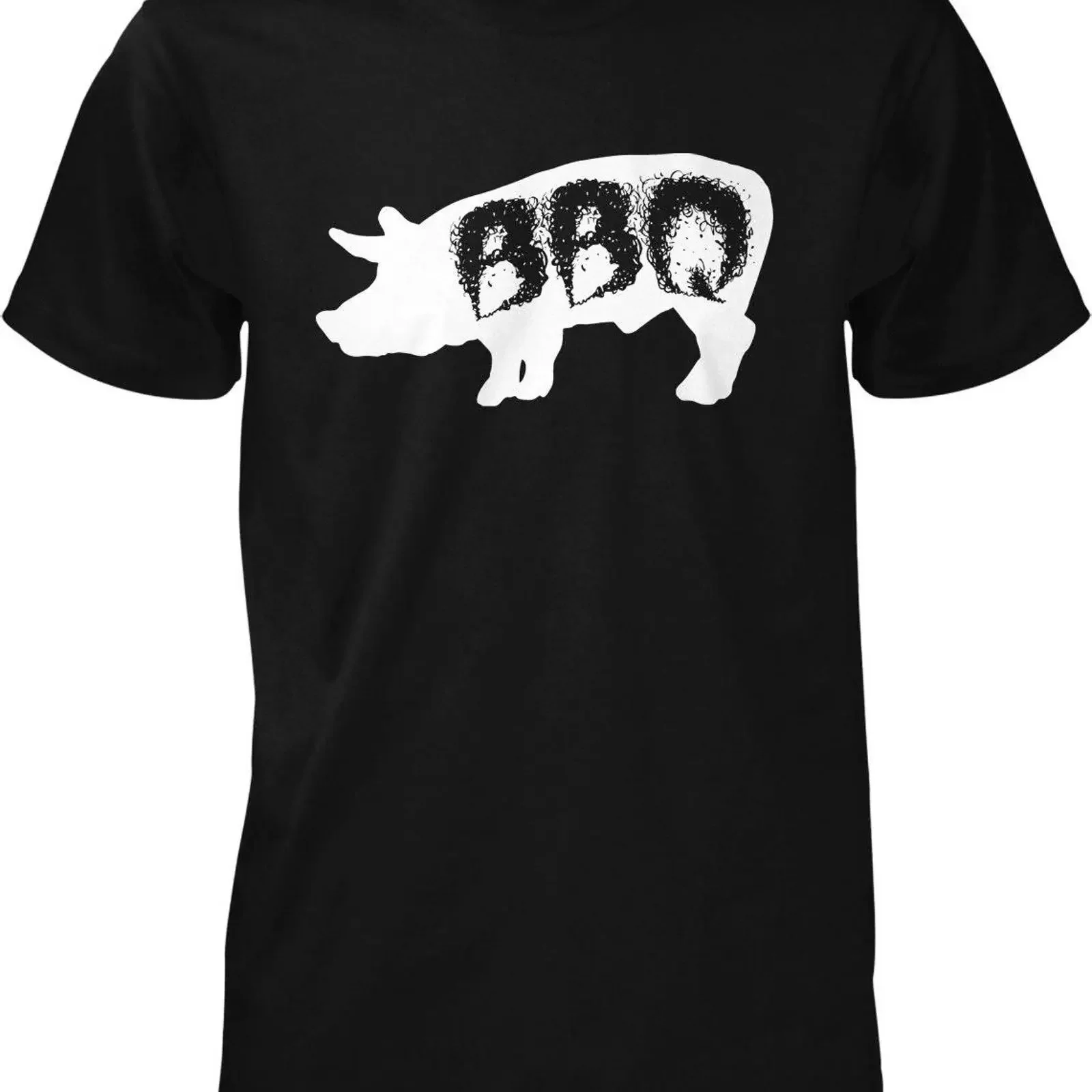 BBQ Pig Roast T Shirt Pork Lover Design NOFO_00421 vintage Washed Top For Everyday Wear Soft Slightly Casual graphic Stylish