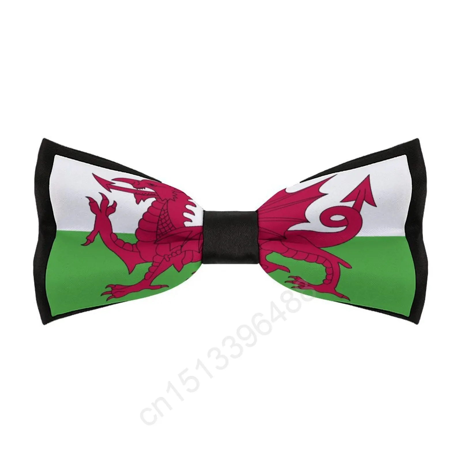 

New Polyester Wales Flag Bowtie for Men Fashion Casual Men's Bow Ties Cravat Neckwear For Wedding Party Suits Tie