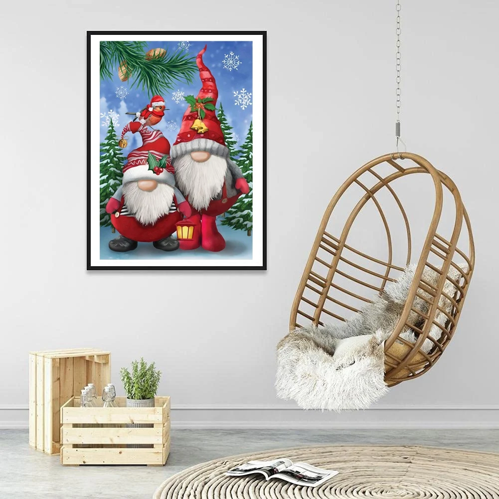 عيد الميلاد الماس اللوحة التماثيل أطقم للبالغين ، الحفر الكامل جولة الماس الفن اللوحة لديكور جدران المنزل 30X40 سم-POS