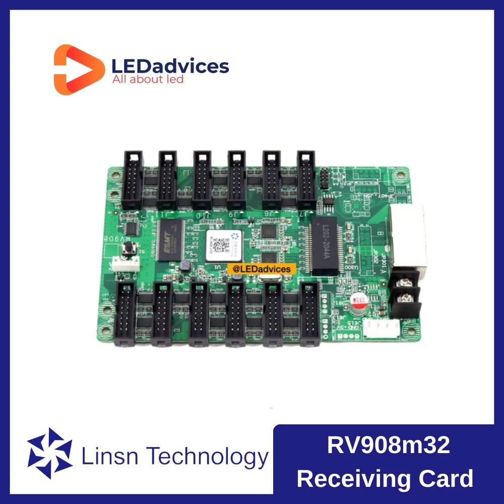 Linsn RV908M32 LED Receiving Card RV908 Receiving Card LED Rv908m32 Controller Crad Receiver Work With Linsn TS802D Sending Card