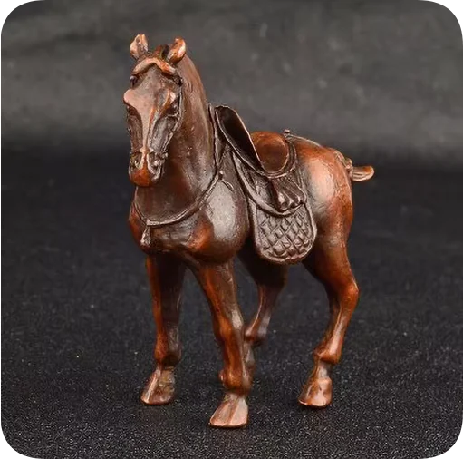 Solid Bronze Ware Chinese Horse Zodiac Ornaments Tea Ceremony Tea Art Display