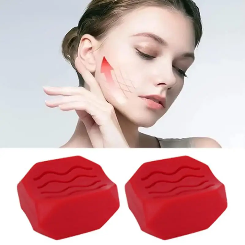 Jaw Trainer Silicone Mouth Exerciser For Jawline 2pcs Facial Exerciser And Double Chin Reducer For Men & Women For Sharp Chin