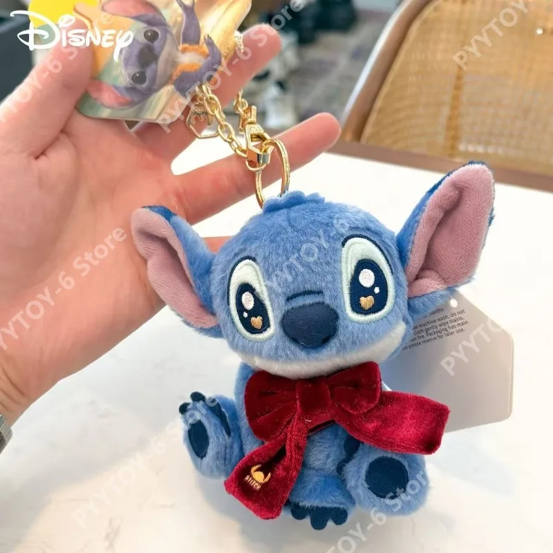 

Disney Genuine Stitch Plush Pendant Gift of Love Stuffed Animal Cartoon Doll Keychain Bag Charm for Collection Gift Plush Toys