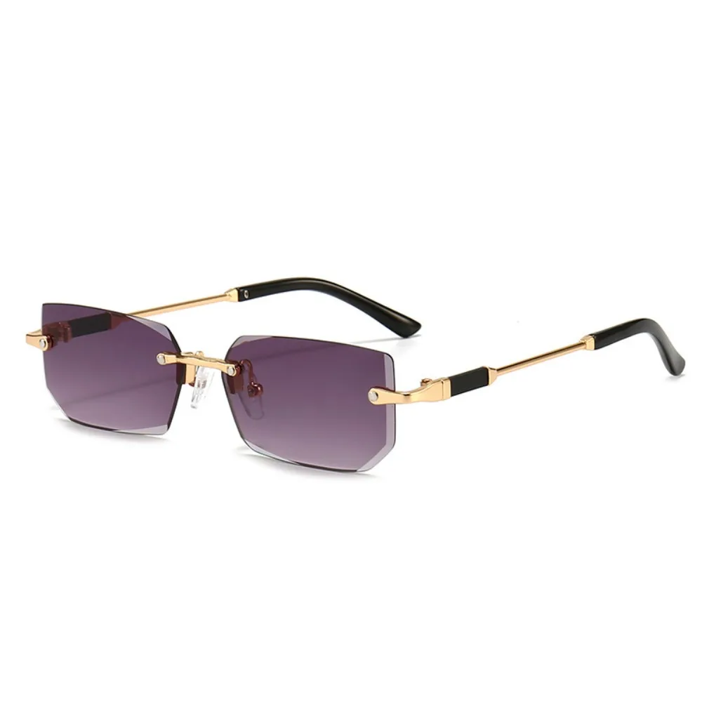 

Personality UV 400 Rimless Sunglasses Rectangle Y2K Men Sunglasses Korean Style Punk Driving Shades Eyewear Unisex