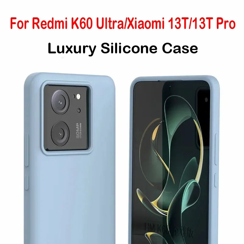 For Xiaomi 13T / 13T Pro Case ELVEV High Quality Shockproof Liquid Silicone Protective Cover for Redmi K60 Ultra