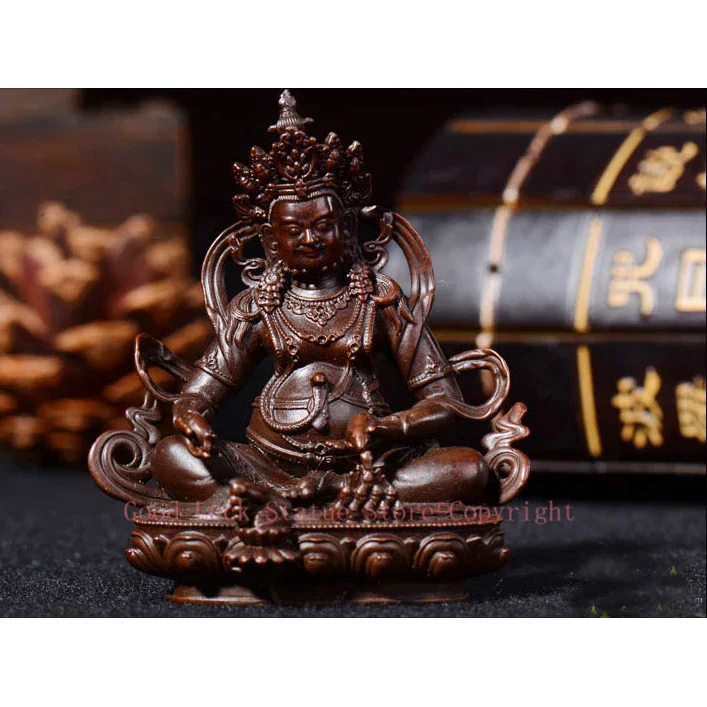 GOOD BUDDHA Buddhist pocket Travel Carry-on talisman good luck bring wealth Tibet Handmade Yellow Jambhala fortune god Buddha